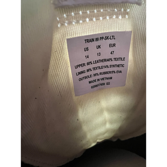 Polo Ralph Lauren Train 89 Black/White Sneakers Men's Size 14 NEW - Picture 3 of 12